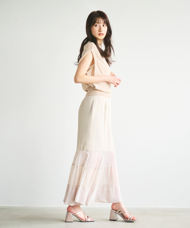 chiffon tiered mermaid skirt