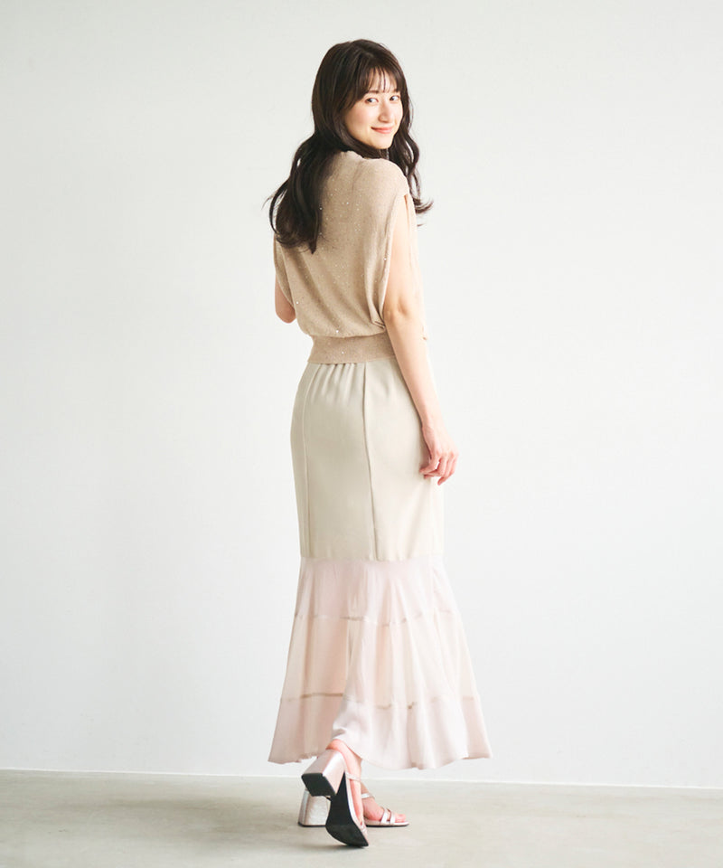 chiffon tiered mermaid skirt