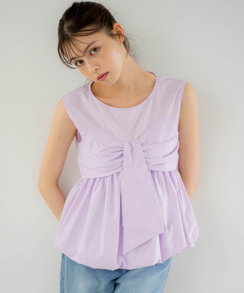 balloon ribbon blouse