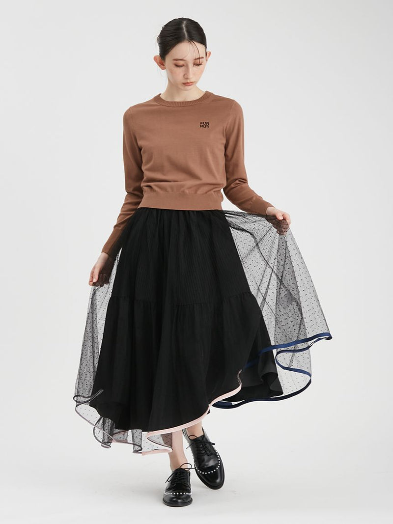 2way trimmed hem skirt