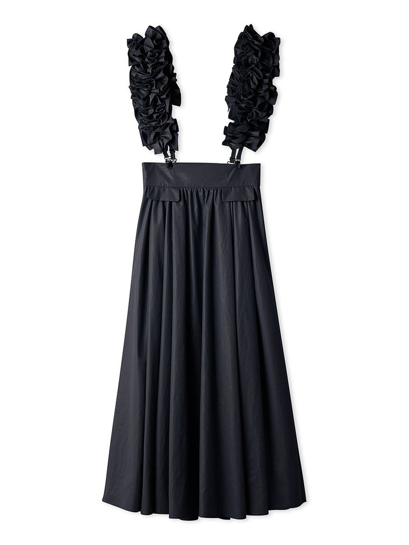 voluminous skirt with frill suspenders